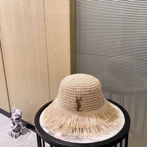 Yves Saint Laurent straw bucket hat